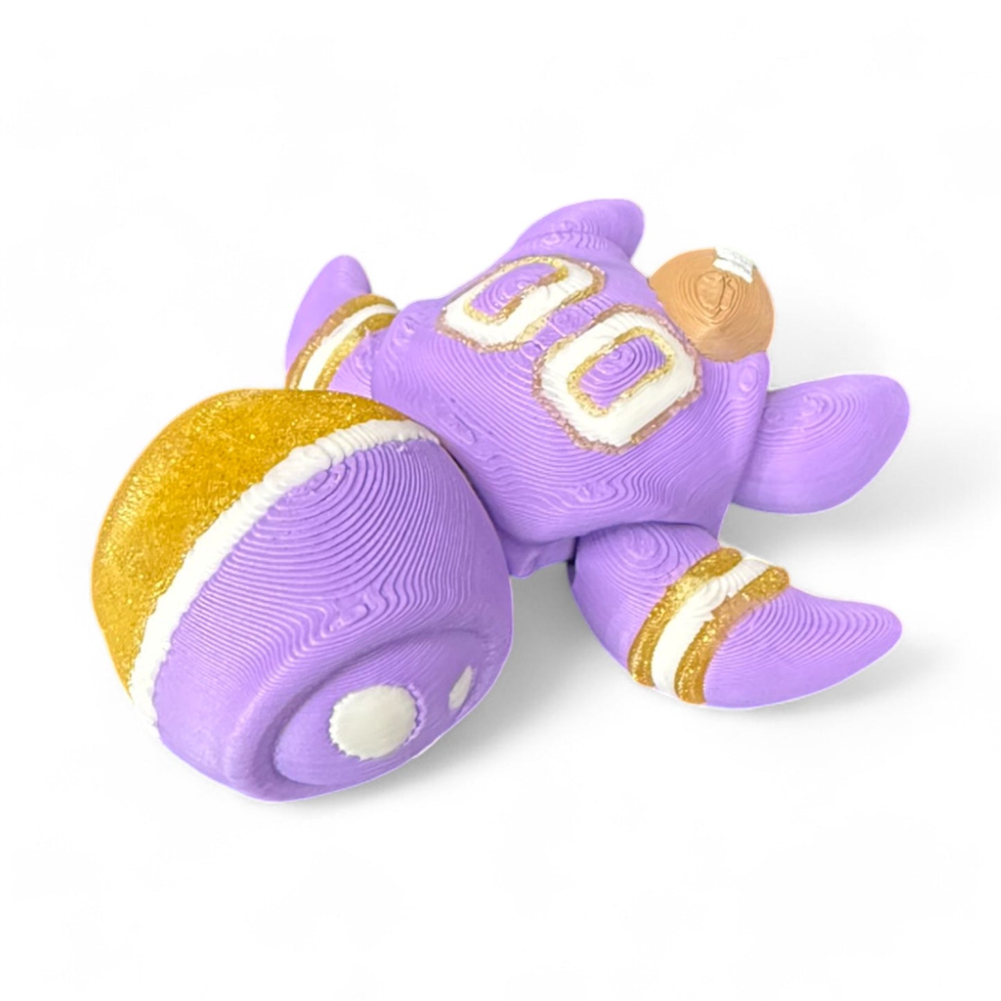 Purple and Gold Turtle with Football