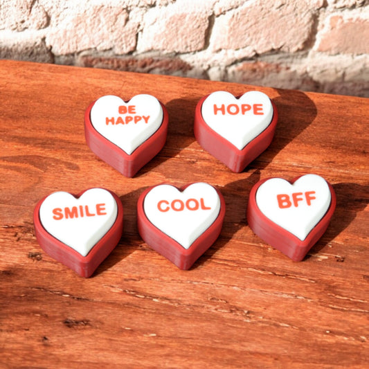 Conversation Heart Clickable Valentine's Day Gift Keychain