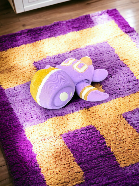 Purple and Gold Turtle with Football